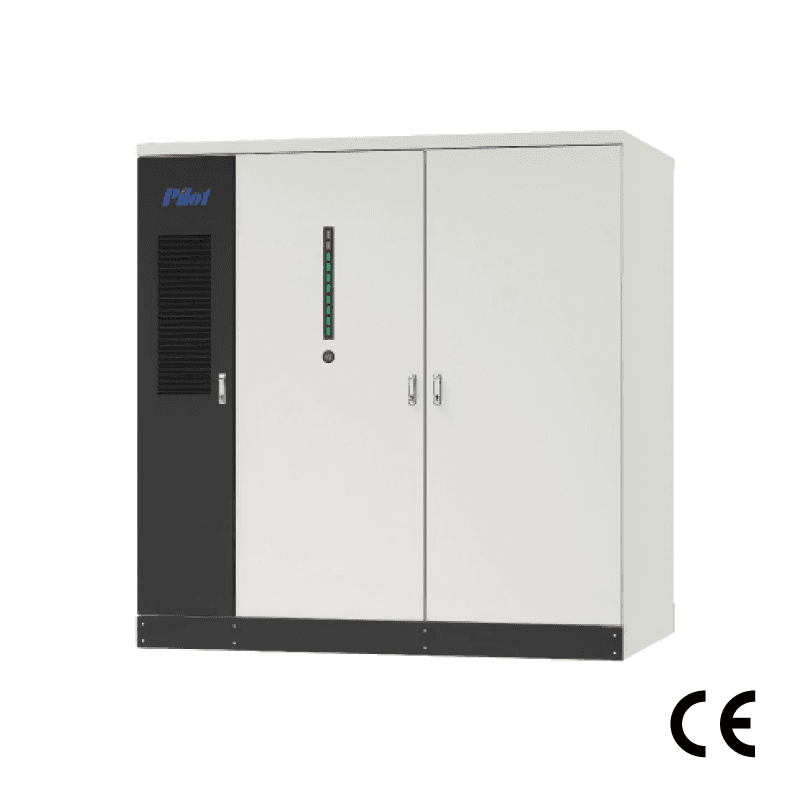 BESS PL-EL-250/836 - Gabinete BESS C&I todo en uno con refrigeracion liquida, capacidad de 836 kWh y potencia nominal de 250 kW para sitios industriales e hibridos mayores.